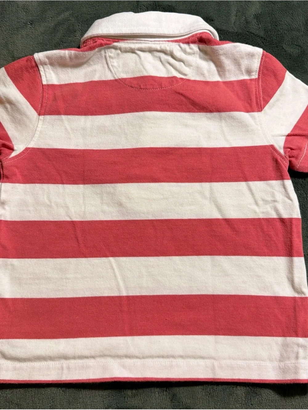 Ralph Lauren Red and White Striped Polo Shirt